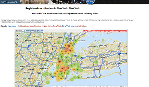 City-data.com registered sex offenders